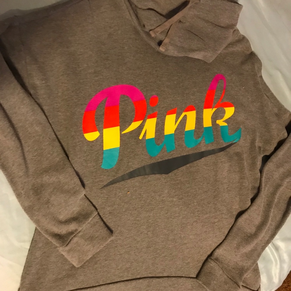 Victoria’s Secret pink rainbow Cowell neck